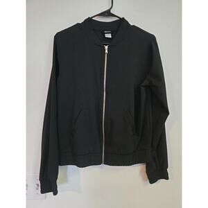 Old Navy Active Black Zip-Up Jacket, Size S/P, Lightweight Made in Jordan